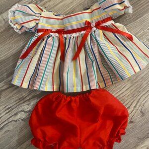 Happy Birthday dress for Cabbage Patch kid doll, comes w- dress and bloomers